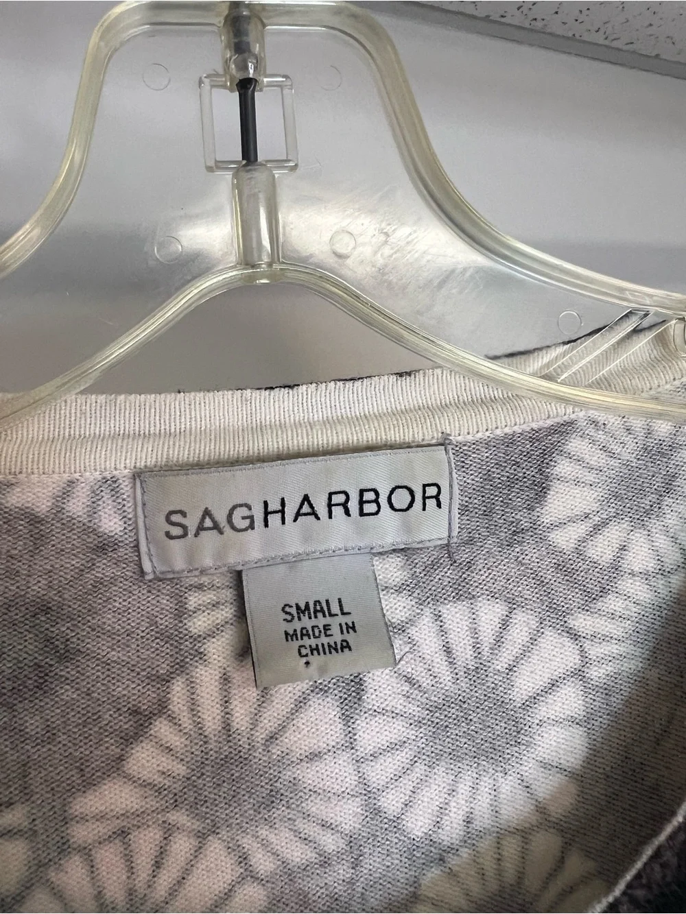 Sag Harbor Brown Floral Button-Front Women’s Cardigan- S